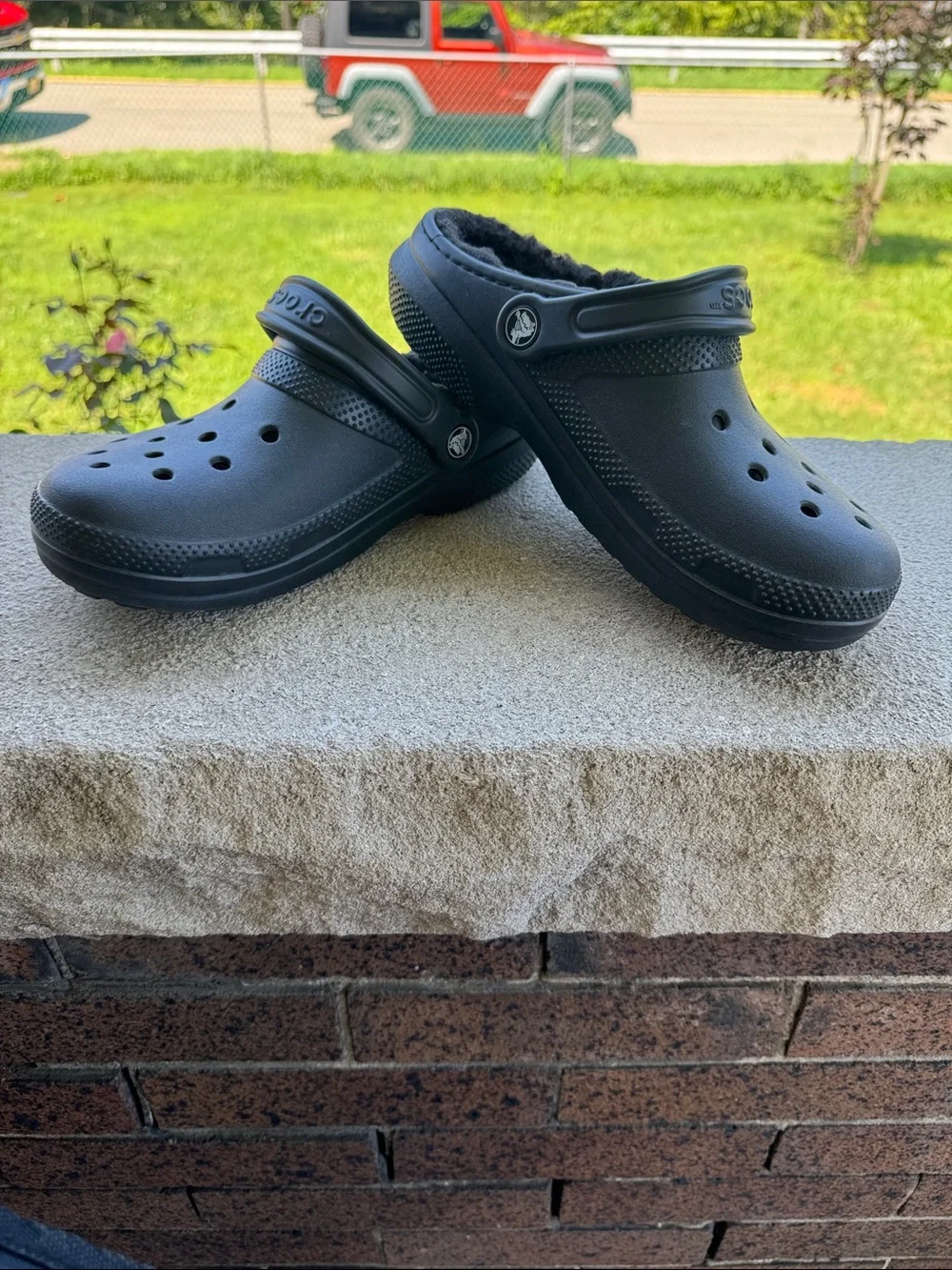 Fleece lined crocs size 7